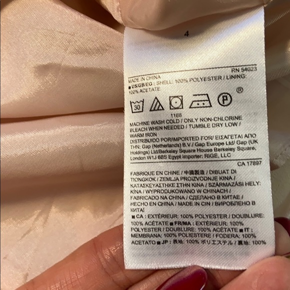 Like new Sz 4 Banana Republic lined pink ruffle skirt - Picture 8 of 9